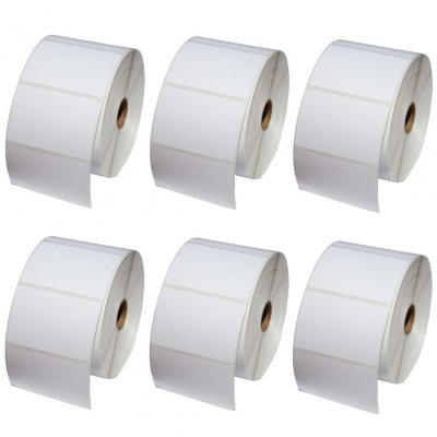 Plain 100X50 Poly Weatherproof Thermal Transfer Labels 6 Pack