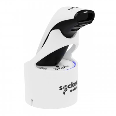 SocketScan S741 2D Bluetooth (BLE) Barcode Scanner, White & White Magic Dock