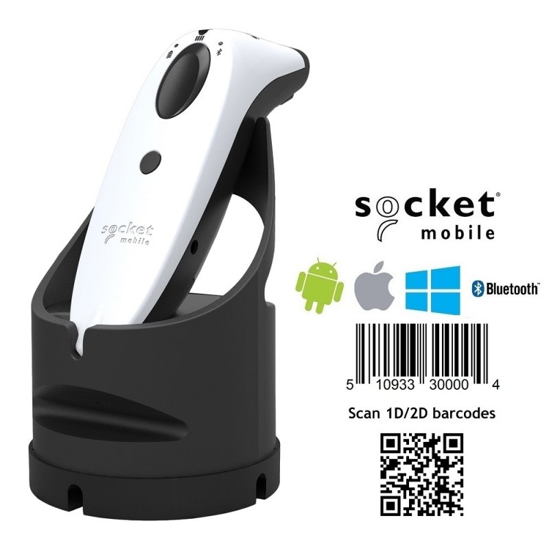 Socket S740 2D Barcode Scanner with Dock White