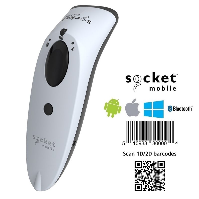 Socket S740 1D & 2D BT Barcode Scanner - White