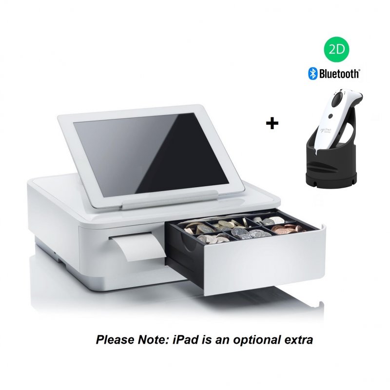 Star Micronics mPOP with Socket S740 2D Scanner with Dock White
