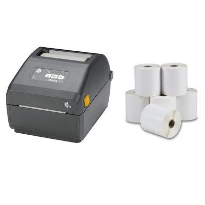 Zebra ZD421 Shipping Label Printer Bundle