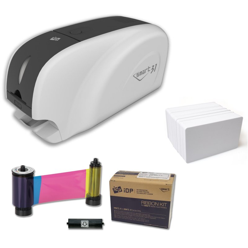 iDP Smart 31S ID Card Printer Bundle